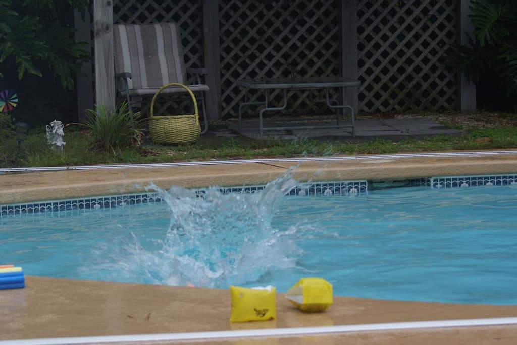 Swimmers in a Slidell city pool